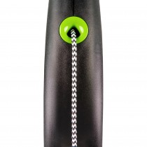 FLEXI Smycz automatyczna Black Design M linka 5m zielona