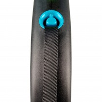 FLEXI Smycz automatyczna Black Design L taśma 5m niebieska