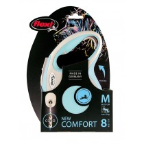 FLEXI Smycz automatyczna New Comfort M linka 8m niebieska
