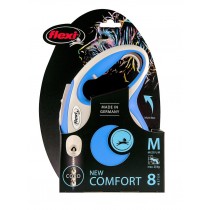 FLEXI Smycz automatyczna New Comfort M linka 8m niebieski