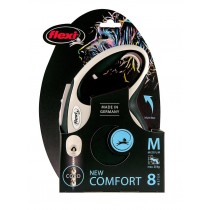 FLEXI Smycz automatyczna New Comfort M linka 8m czarna