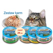 Princess Premium Classic mokre filetowane karmy dla kotów Zestaw Puszek 24x170g