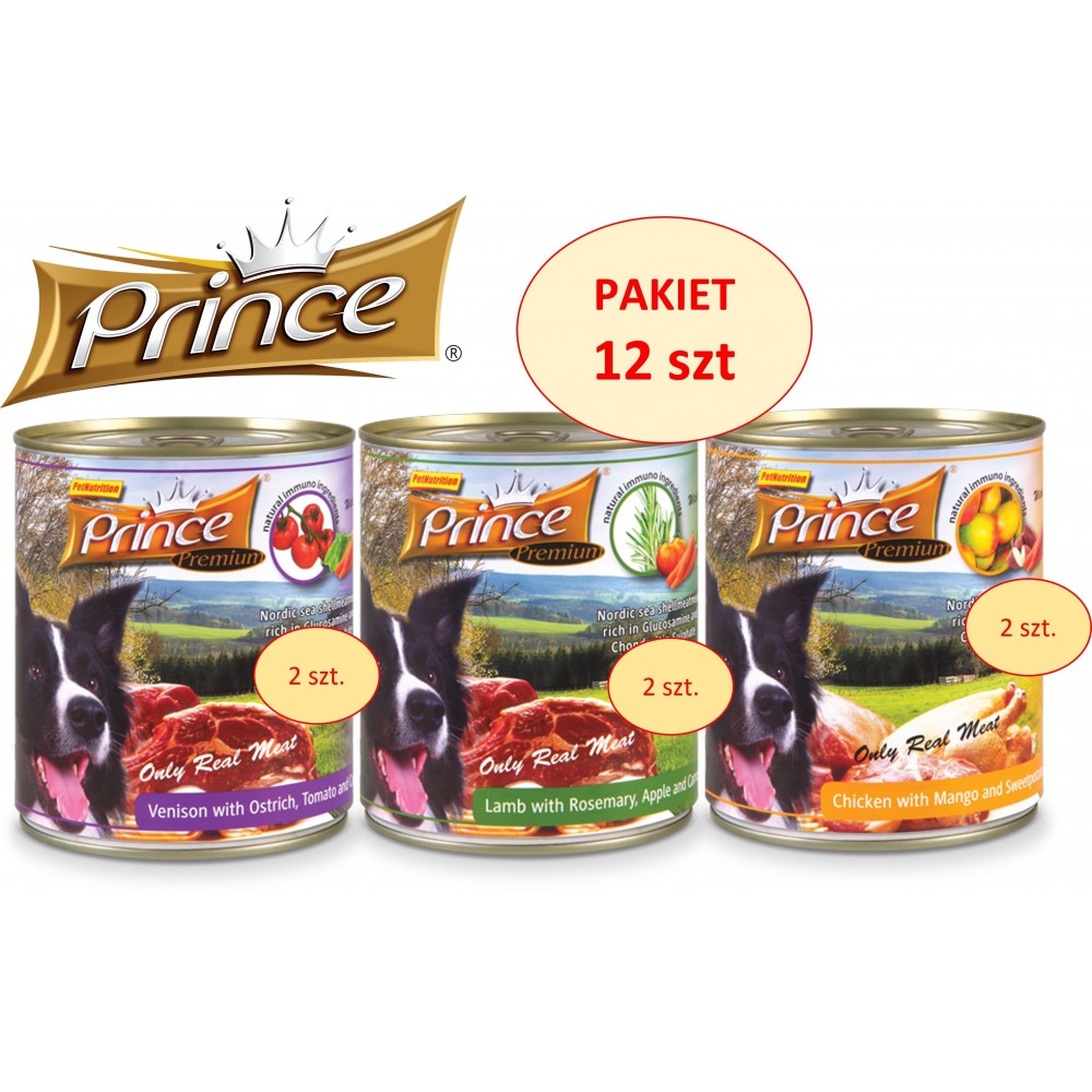 Prince Premium Taste of Nature  6x800g zestaw mokrych karm dla psa