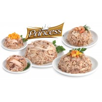 Princess Premium Gold 170gr funkcjonalne mokre karmy dla kotów Pakiet 4-smaki 12 szt