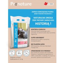 Pronature Holistic kanadyjski zbrylający się żwirek dla kota o zapachu Baby Powder 3x6kg
