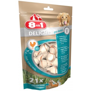 8in1 Delight Pro Dental Bones XS 21 szt przysmak dla psa z dodatkiem minerałów