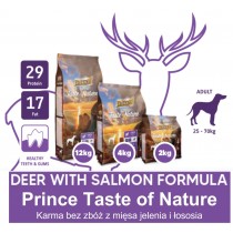 Prince Taste of Nature karma dla psa sucha bez zbóż z jelenia 2x12kg pakiet