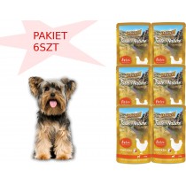 Prince Raw Paleo Saszetka PALEO Kurcz&Jabłko zestaw 6 sztuk mokrej karmy dla psa