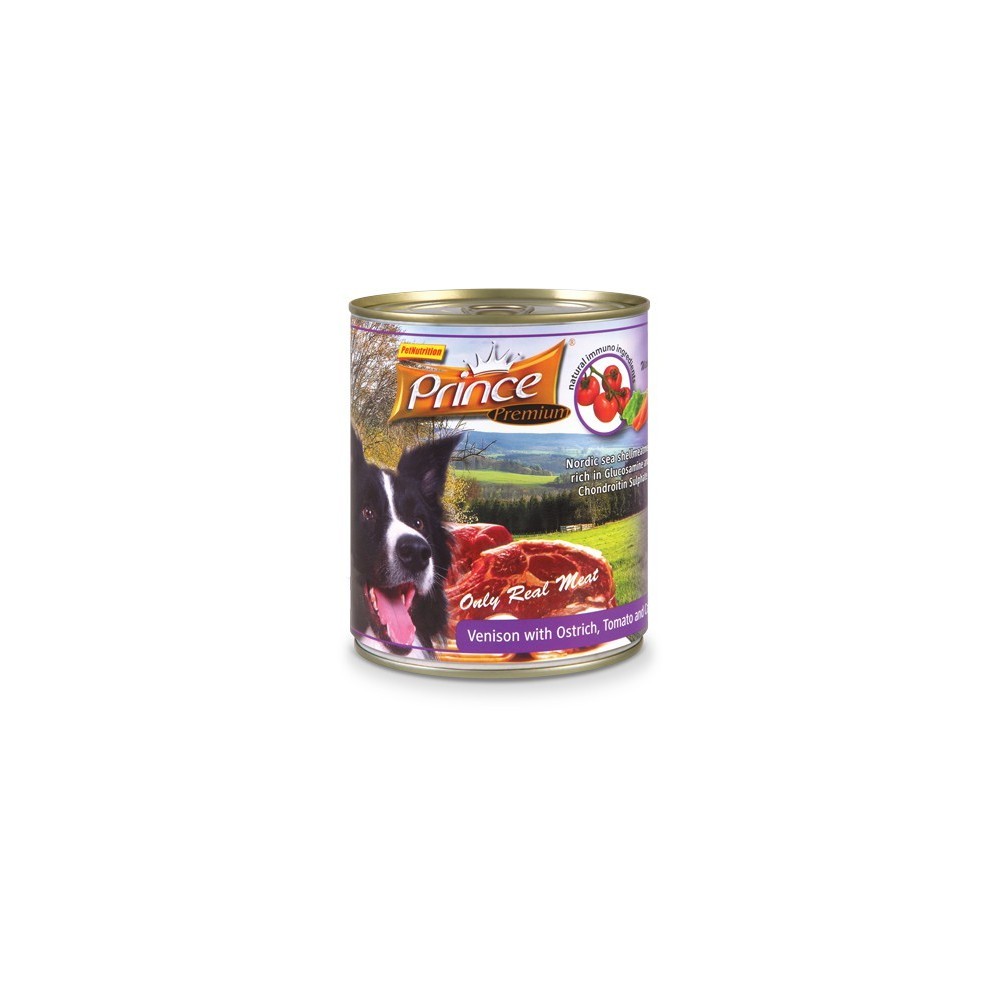 Prince Premium Jeleń Struś Pomidory Marchewka 800g