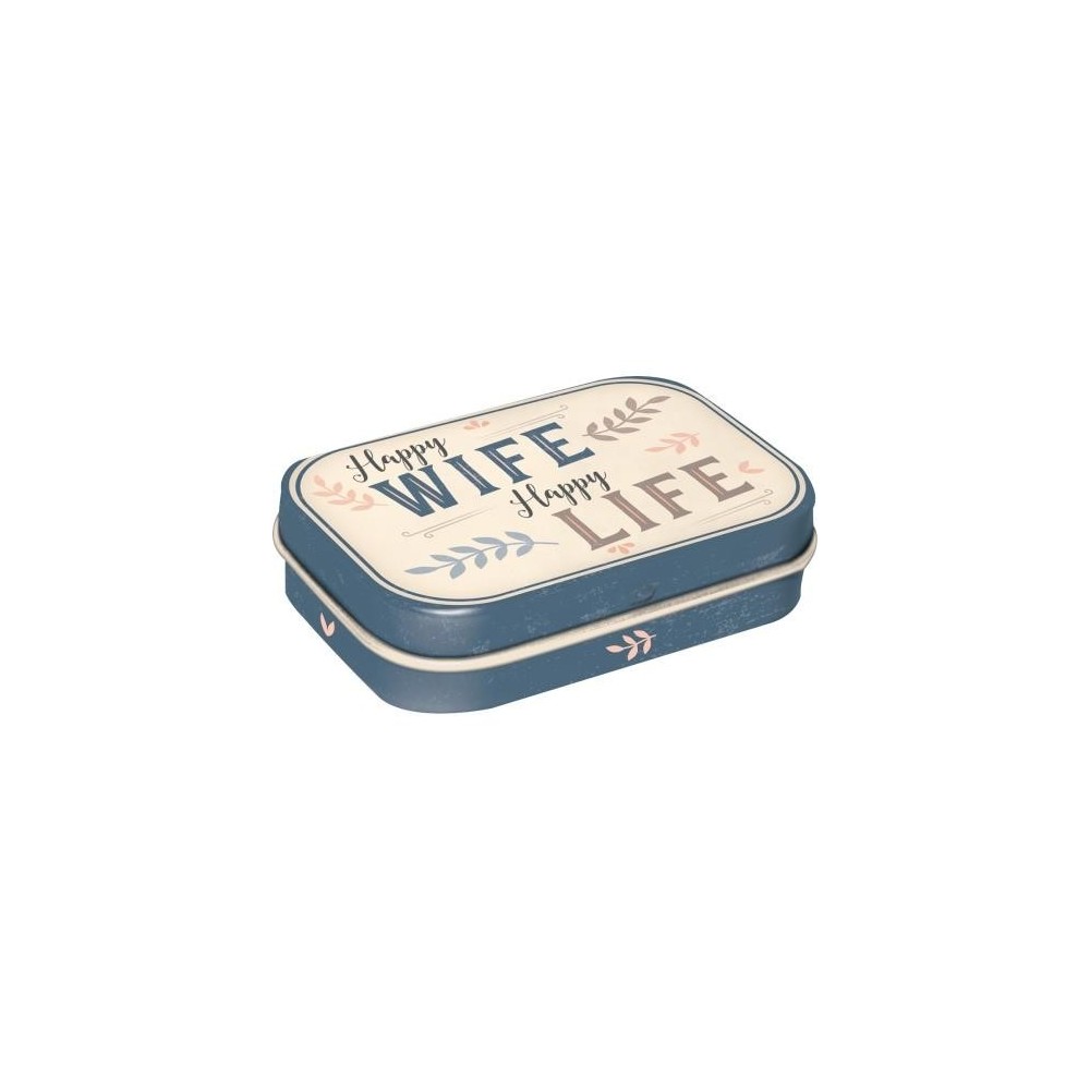 RETRO Mint Box Happy Wife Happy Life, pudełko z miętówkami