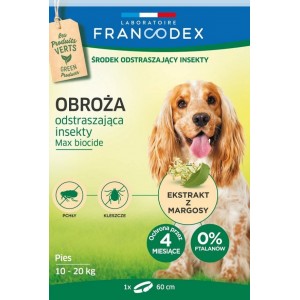 Francodex obroża odstraszająca insekty dla psów między 10-20kg 60cm