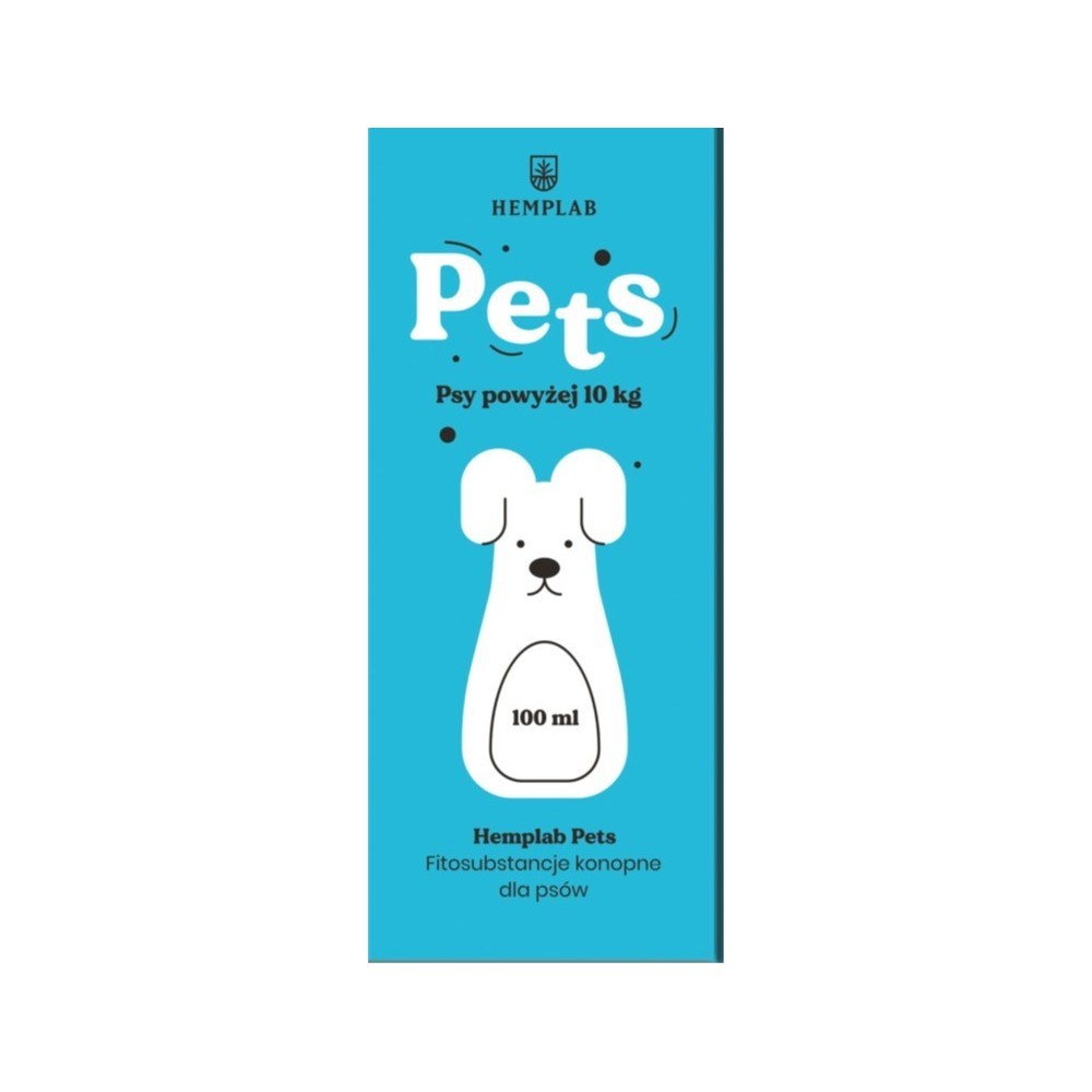 Hemplab Pets olejek konopny 100ml dla psów i kotów o wadze ciała powyżej10 kg