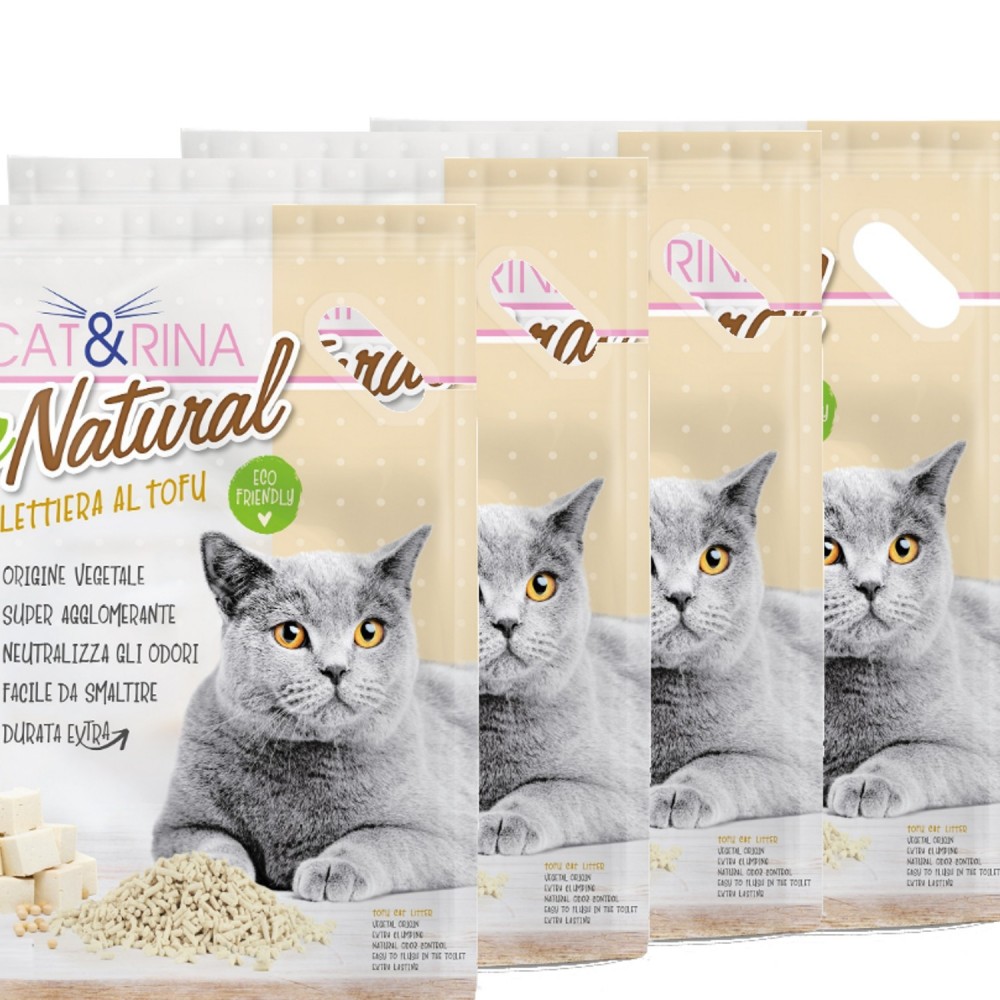 Cat & Rina Żwirek dla kota Tofu Naturalny Pakiet 4 x 5,5l