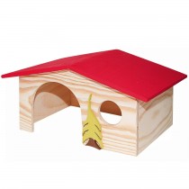 Nature Piggy Home L - domek drewniany dla gryzoni z ozdobą