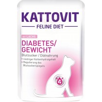 Kattovit Diabetes/Gewicht Łosoś Dieta dla Kotów Cukrzyków 85g