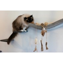 ZOLUX Zabawka dla kota ETHICAT wędka piłka z tektury i piórka