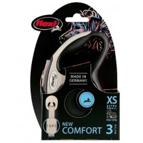 FLEXI Smycz automatyczna New Comfort XS taśma 3m czarna