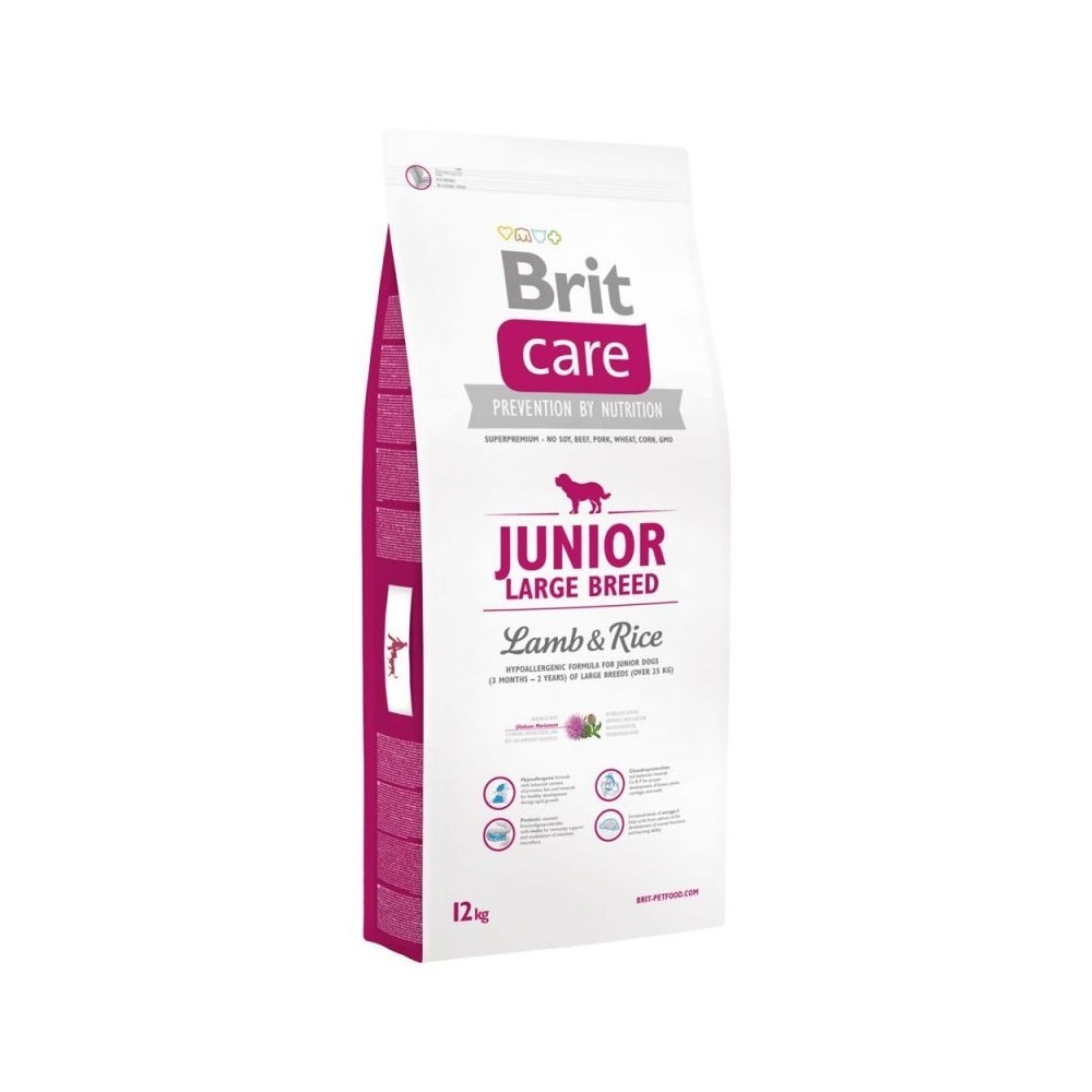 BRIT CARE junior large breed lamb & rice 12kg + gratis