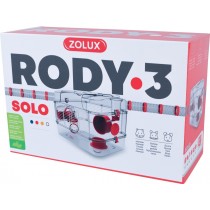 Zolux Klatka dla gryzoni RODY3 Solo czerwona 28x41x27 cm