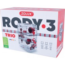 Zolux Klatka dla gryzoni RODY3 Trio czerwona 53x41x27 cm