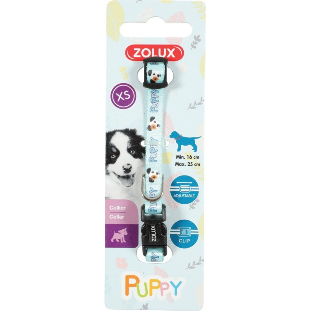 Zolux Obroża regulowana dla szczeniąt Puppy MASCOTTE XS 8mm niebieska