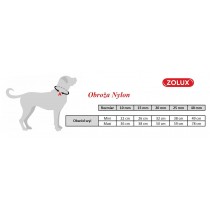 Zolux Nylon 40mm obroża regulowana dla psa turkusowa