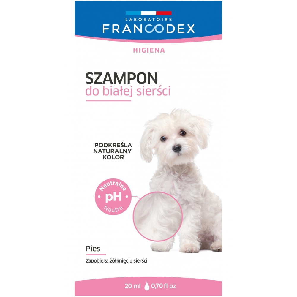 FRANCODEX Szampon do białej sierści dla psa 20ml