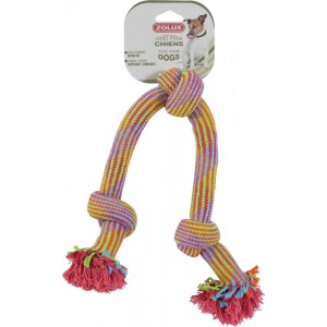Zolux Zabawka sznurowa dla psa 3 węzły kolorowa 48 cm