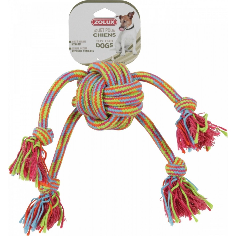 Zolux Zabawka sznurowa ośmiornica kolorowa 43 cm