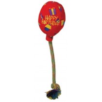 Kong Urodzinowy Balon dla psa M 37 cm gryzak z sznurem