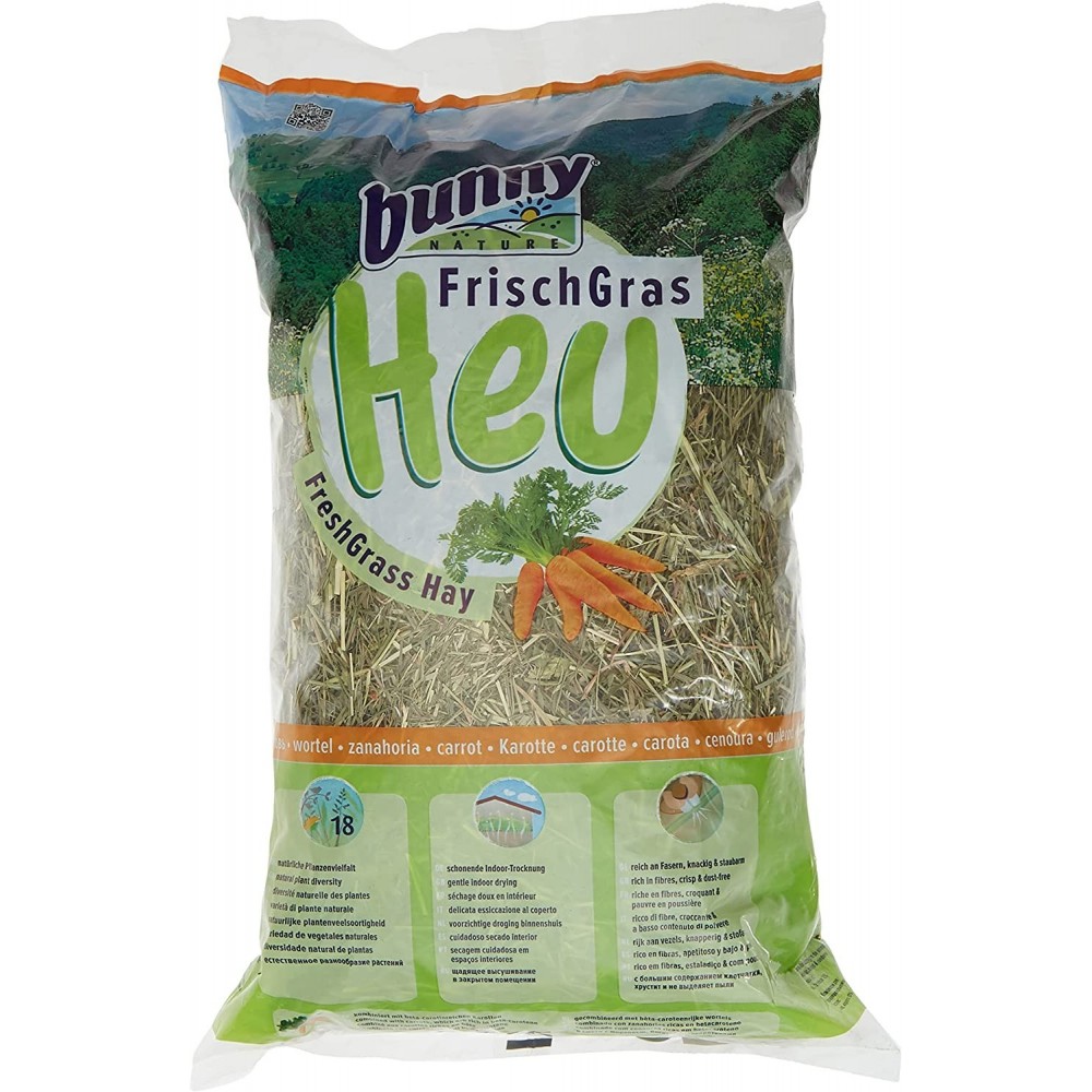 Bunny FreshGrass Hay with carrot 500g - Siano z ma