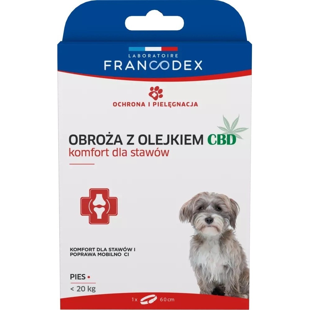 FRANCODEX Obroża z olejkiem CBD 60 cm dla psów o w