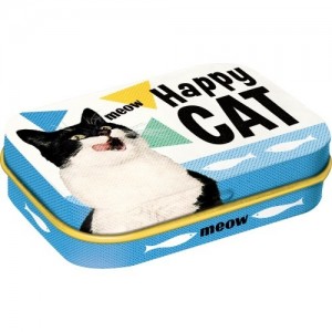 Retro pudełko na przysmaki Happy Cat