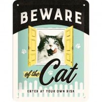 RETRO Plakat Beware of the Cat 15 x 20cm