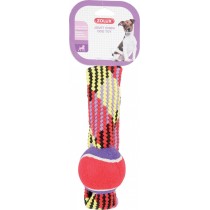 Zolux Zabawka dla psów ze sznura z piłką tenisową koło, 23cm