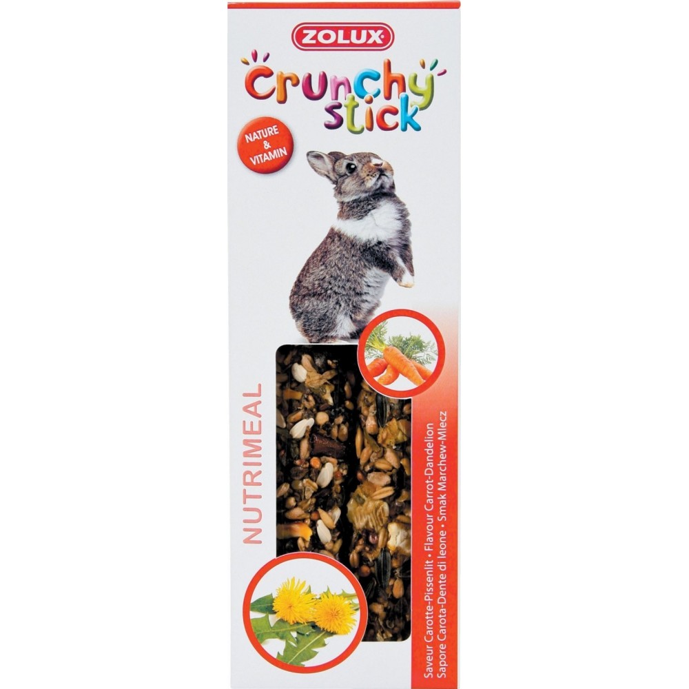 Zolux Crunchy Stick Kolba dla Królika Marchew/Mlecz 115 g