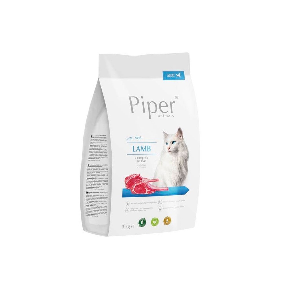 Piper Animals Jagnięcina 3kg pełnoporcjowa sucha karma dla kota
