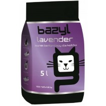 Bazyl Lavender 5l bentonitowy żwirek dla kota o zapachu lawendy