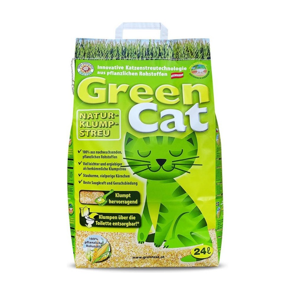 GreenCat Ekologiczny żwirek dla kota 100% naturalny bezzapachowy 24L