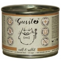 Gussto Cat puszka  Fresh Calf & Rabbit 200g x 8