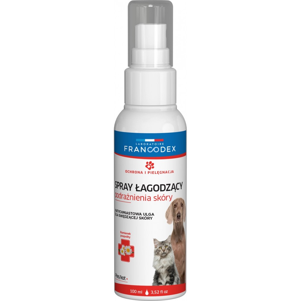 Francodex Spray łagodzący podrażnienia skóry dla psa i kota 100 ml