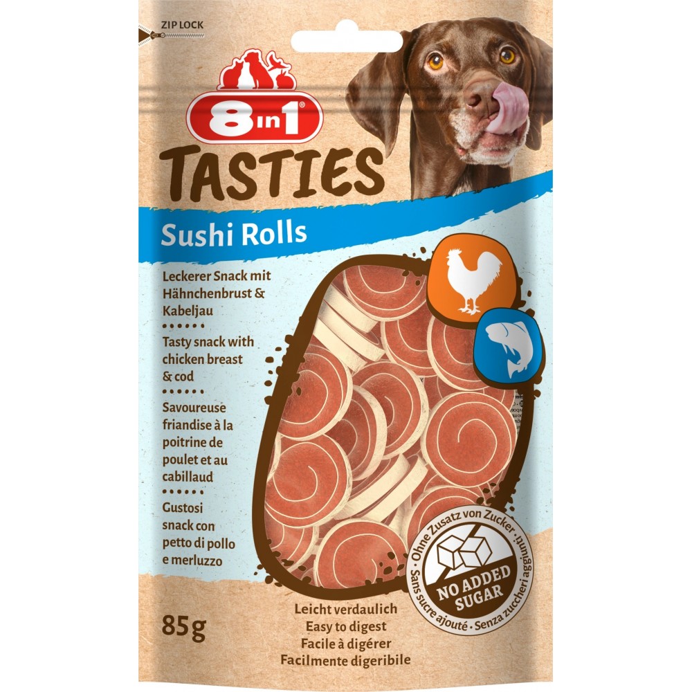 Przysmak 8in1 Tasties Sushi Rolls 85g dla psa