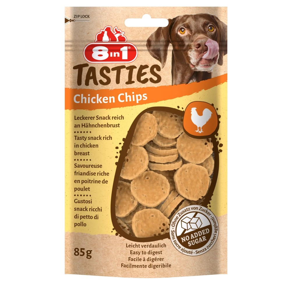 Przysmak 8in1 Tasties Chicken Chips 85g dla psa