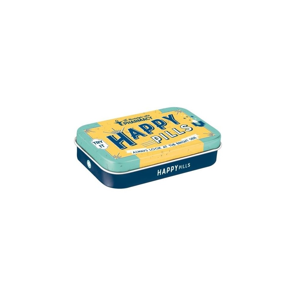 Retro mintbox XL Happy Pills pudełko z miętówkami
