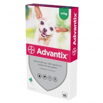 Bayer Advantix Spot-on 40mg + 200mg/ 4x 0,4 ml krople dla psów do 4 kg