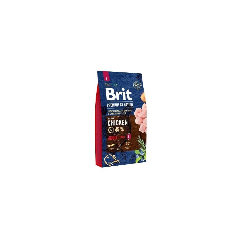 Brit Premium by nature L adult 15 kg z kurczakiem dla dorosłych psów