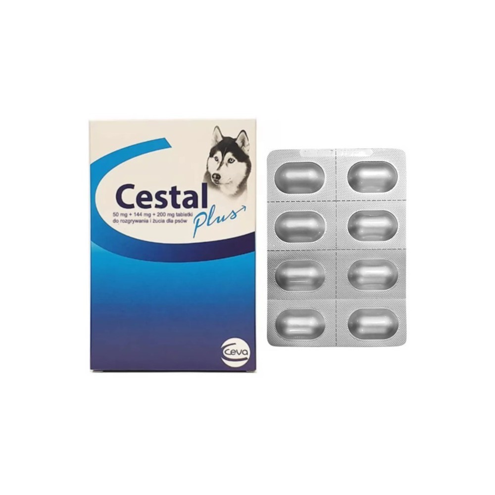 Tabletki na odrobaczanie dla psów Cestal Plus 8 tabletek