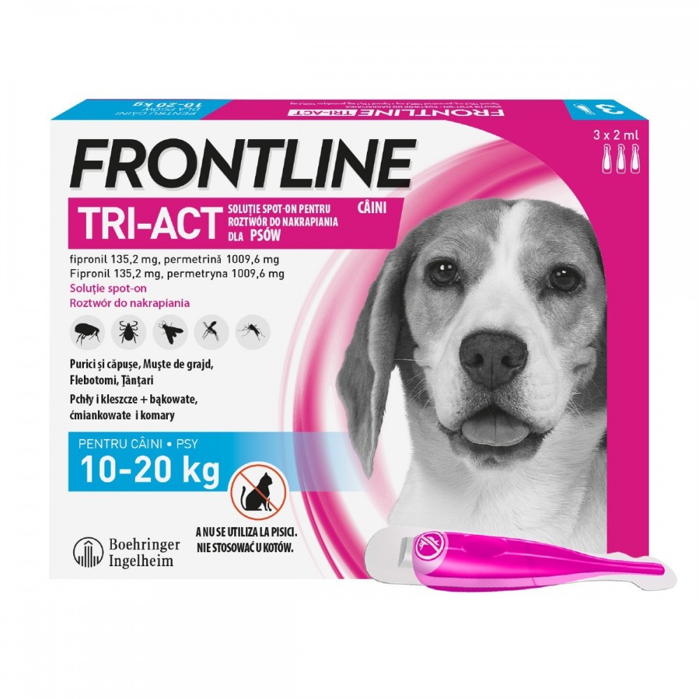 FRONTLINE TRI-ACT PSY M 10-20kg 1szt