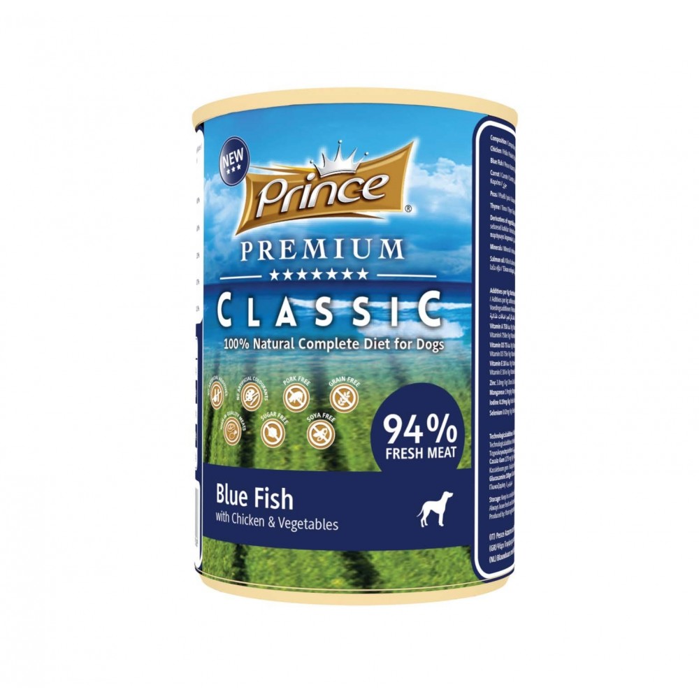 Prince Premium Classic 400g 92% mięsa Lufar Kurczak Warzywa morka karma dla psa