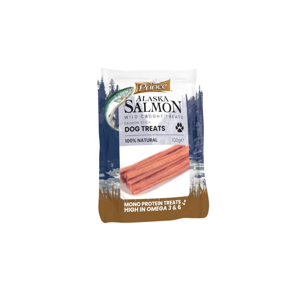 Prince Alaskan Salmon Stick 100 g zdrowy przysmak dla psa z mięsa łososia 100%
